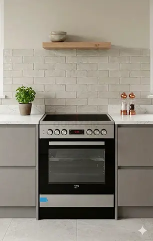 BEKO LATEST MODEL FULL ELECTRIC CERAMIC 4 hobs stove oven fan cooking range 60cm BY VBN