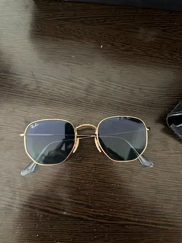 Blue tint / Gold frame Ray bans for sale
