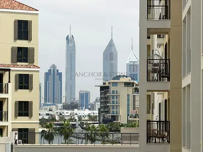 شقة بغرفة نوم واحدة | برج لا ريف 1 | شرفة | إطلالات على البحر والمارينا