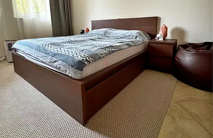 Ikea King size bed with mattress available in perfect condition