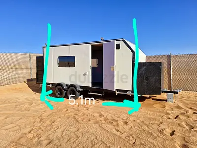 Never used camper 5.8m, heater, bathroom