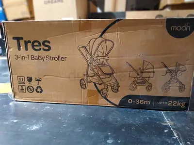 Tres Baby Stroller 3-in-1 Carriage Travel System – Convertible Infant Stroller, Up to 22kg, Suitable