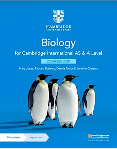Biology for Cambridge International AS  A Level – Coursebook (Cambridge University Press, 5th ed.)
