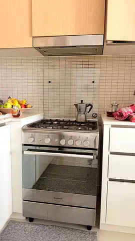 Ariston Stainless Steel 4-Burner Gas Range with Oven - very good Condition