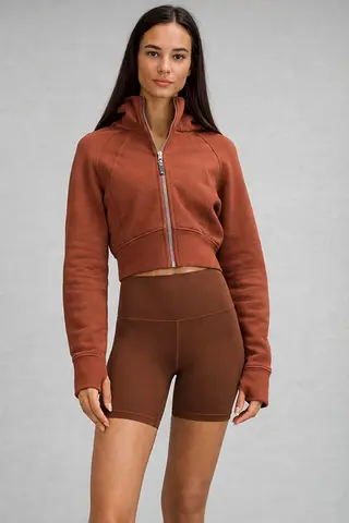 Lululemon Scuba Cropped Full-Zip Hoodie