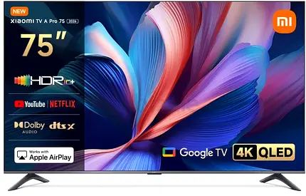 Xiaomi TV A Pro 75 2026 - Google TV | 4K QLED Display | Dolby Audio