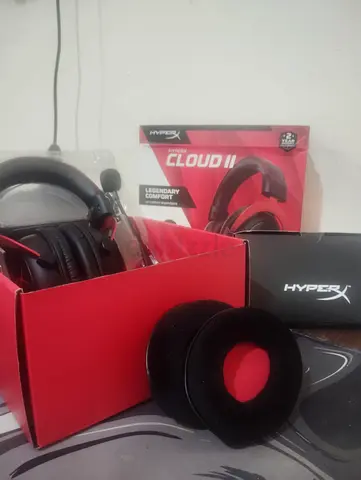 سماعة HyperX Cloud II (الأصلية) - استعمال 3 أشهر فقط - بكامل ملحقاتها