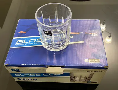 Clear Glass Cup Set - 6 Pieces