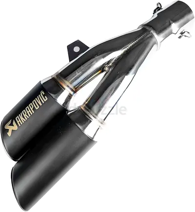 Universal Double Twin Tip Exhaust Muffler | Double barrel exhaust Universal Stainless-
