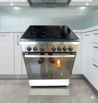 Indesit latest model full electric ceramic 4 hobs cooking range oven fan stove by vbn