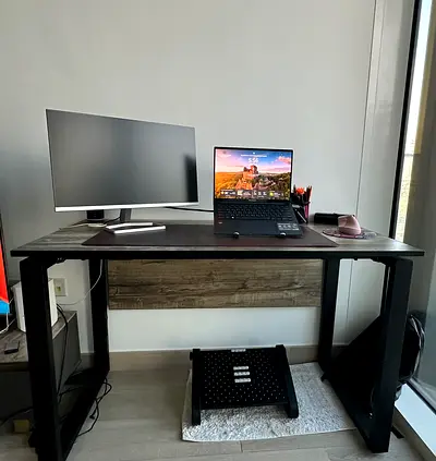 Desk with Metal Frame - Good Condition