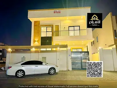 Includes water, electricity, and air conditioning; 5 master bedrooms with built-in wardrobes in a prestigious area of ​​Al Yasmin; freehold ownership.