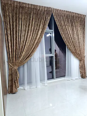 Elegant Wardrobe with Curtains and Modern Flooring