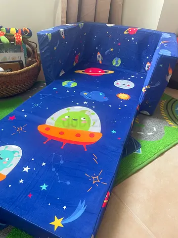 Kids Foldable Sofa Bed (Set of 2) – Space Theme, Like New