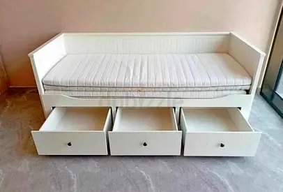 IKEA Hamnes day bed with 2 mattress and 3store drawers