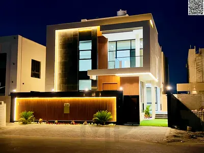 Villa for sale, including registration and ownership fees, on the main street, ready to move in, in one of Ajman's most prestigious areas. Freehold ow