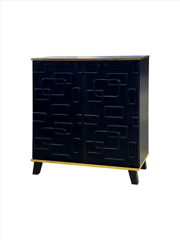 Stylish Black and Gold Cabinet-2472