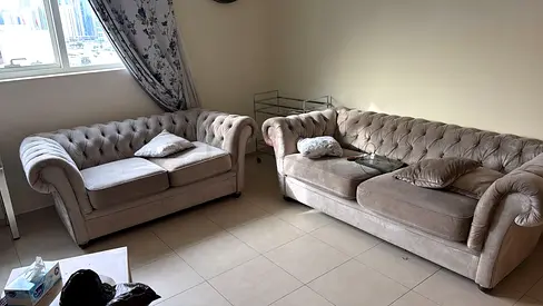 Elegant Velvet Chesterfield Sofas Set
