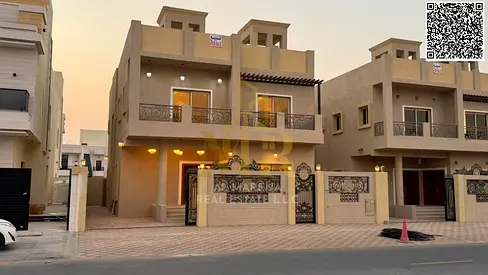 Luxury villa for sale in Al Helio 2 - Elegant design featuring 5 spacious bedrooms and ultra-luxurious finishes in a quiet and strategic location in A
