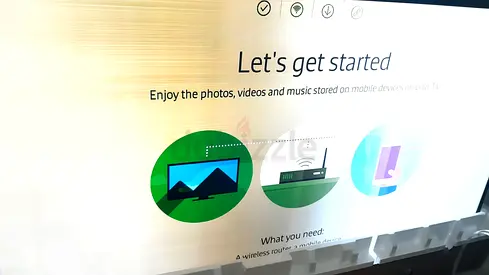 Smart LED TV — working condition (setup screen shown)