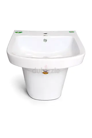 White Ceramic Pedestal Sink - Used, Good Condition