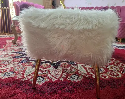 Fury stool, ottoman
