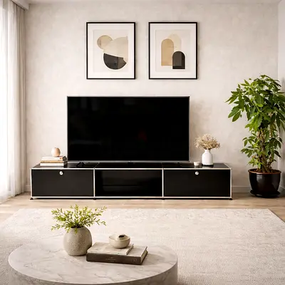 USM Haller media low board (B317)Black by Star Office LLC