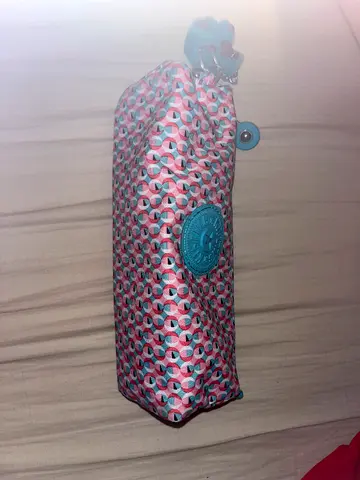 Small patterned zip pouch (cosmetic / pencil case) - used