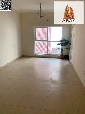 Two bedroom apartment for annual rent in Al Bustan with balcony and central AC
