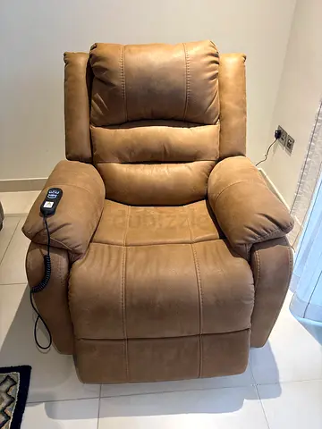 Electric Recliner Chair | Brown Faux Leather | Excellent Condition | Fully Working