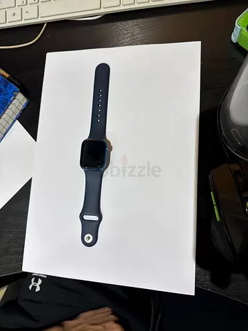 Apple watch series 7 GPS+CELLULAR 41 mm Blue Smartwatch with Silicone Sport Band (Used)
