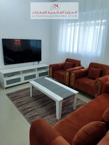 شقة غرفة و صالة مفروشة بالكامل في القاسميه الشارقه بالقرب من ميجا مول 1 للايجار شهري