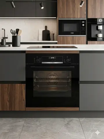 Bosch latest model series 4 electric oven built-in 60cm integrated model black version BY VBN