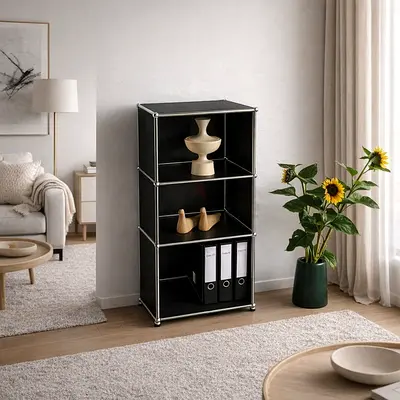 USM Haller shelving (M50) Black by Star Office LLC