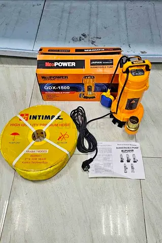 Neopower 2hp submisible pump with 50 metr hose pipe