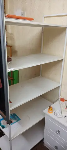 White open wardrobe shelving unit (used)