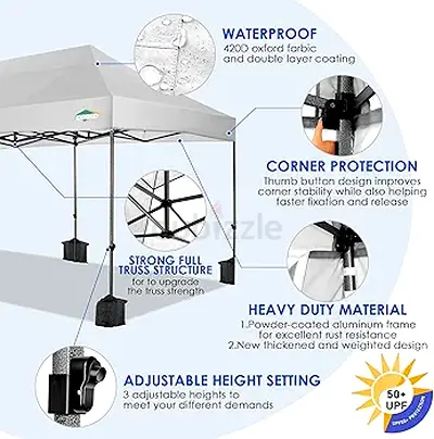 COBIZI 10x20 Heavy Duty Pop up Canopy Tent with 6 sidewalls Easy Up Commercial Outdoor Wedding Party