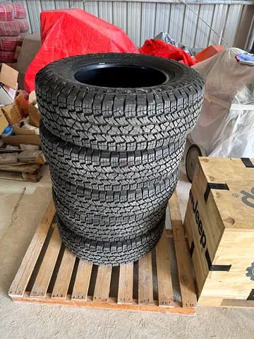 5 tires - Rodian ATX - 245/75 R17 Removed from new Jeep wrangler JL 2025