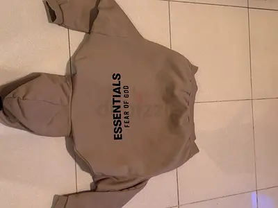 Fear of $% Essentials Hoodie – Beige/Taupe – Size M