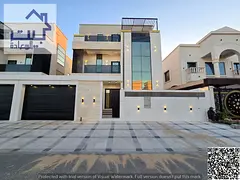 Modern villa for rent in Al Bahia, first tenant, with a large private pool and garden, close to all