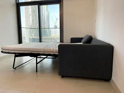 L-Shaped ikea vimle pull out sofa bed with mattress