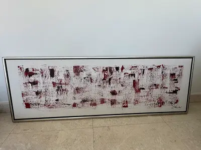 Large Abstract Painting by Chili – Framed Statement Artwork (Scandinavian Style)