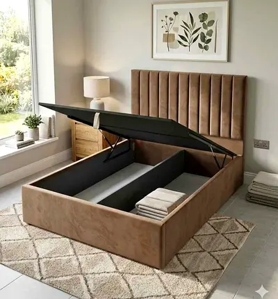 Elegant Brand New Queen size bed frame hydraulic storage good quality Queen bed