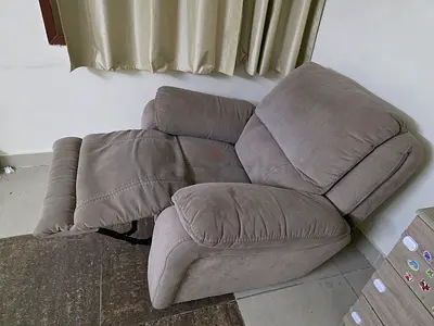 Grey Fabric Recliner Armchair - Good Condition