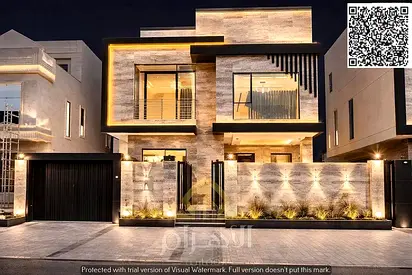 With only a 10% down payment | Own a luxury villa in Al Yasmin, Ajman | 5 master bedrooms with a pool and roof | Ready to move in.