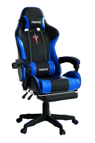 Poriya Blue/Black Gaming Chair - Good Condition