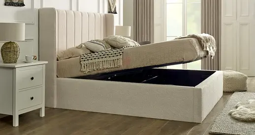 Beige colour 200*200 super king size hydraulic Bed