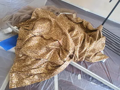 Curtain with shifon and rail