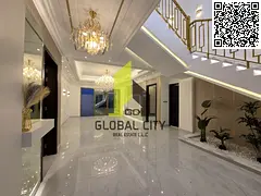 EXCLUSIVE VILLA FOR SALE IN AL ZAHYA , 5 BED VILLA , MODERN DESIGN , HUGE BUILT UP , GARDEN SPACE IN