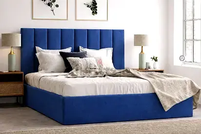 blue Brand new Queen size bed with medical mattress good Quality Queen bed